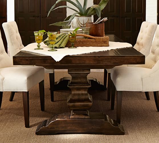 Pottery Barn BANKS EXTENDING DINING TABLE, ALFRESCO BROWN pottery barn 4th of july mega sale 2019