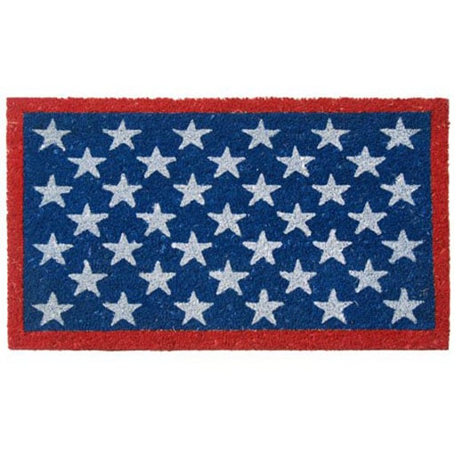 Rubber-Cal "Red, White and Blue" Patriotic Door Mat stars 4th of july doormats 