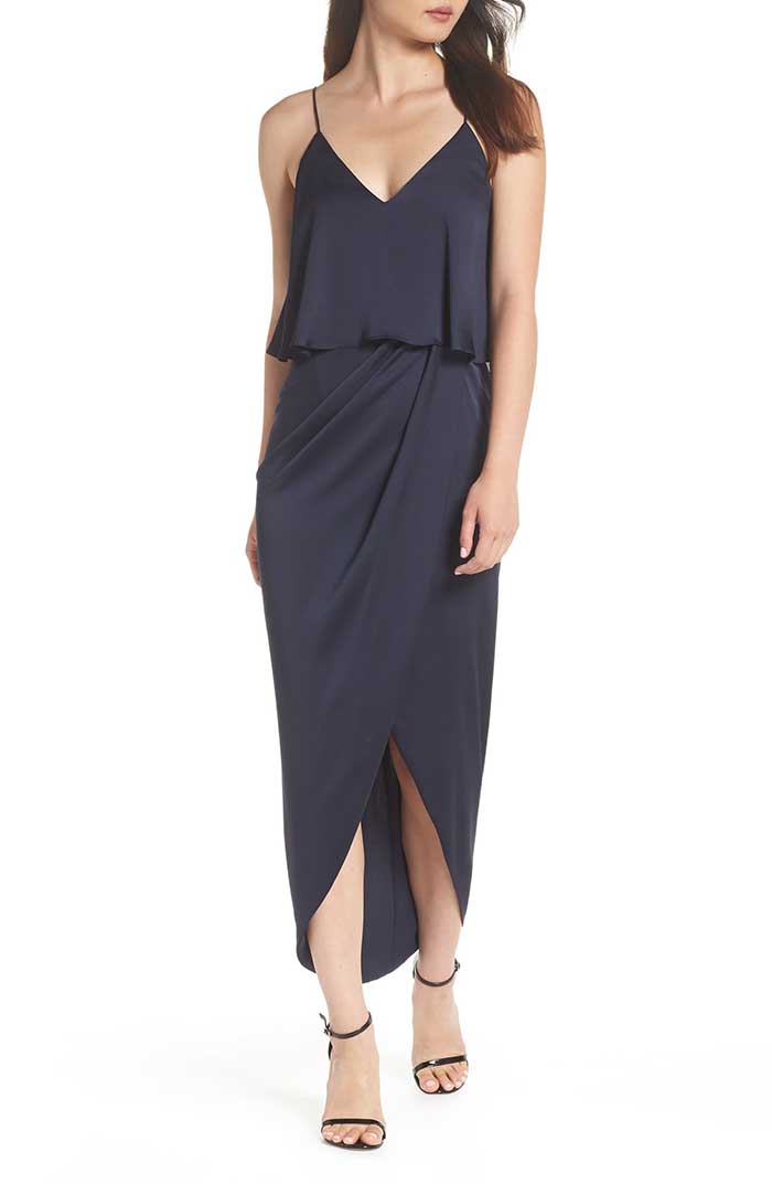 SHONA JOY Luxe Frill Tulip Hem Maxi Dress Sapphire Blue maxi dresses wedding guests summer 2019