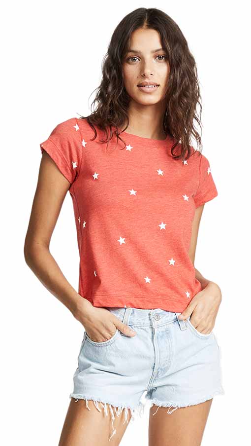 Wildfox Football Star No 9 Tee Hot Lipstick 4th of july shirts women