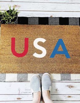 custom doormat usa Urban Owl Home 4th of july doormats