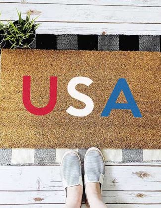 custom doormat usa Urban Owl Home 4th of july doormats