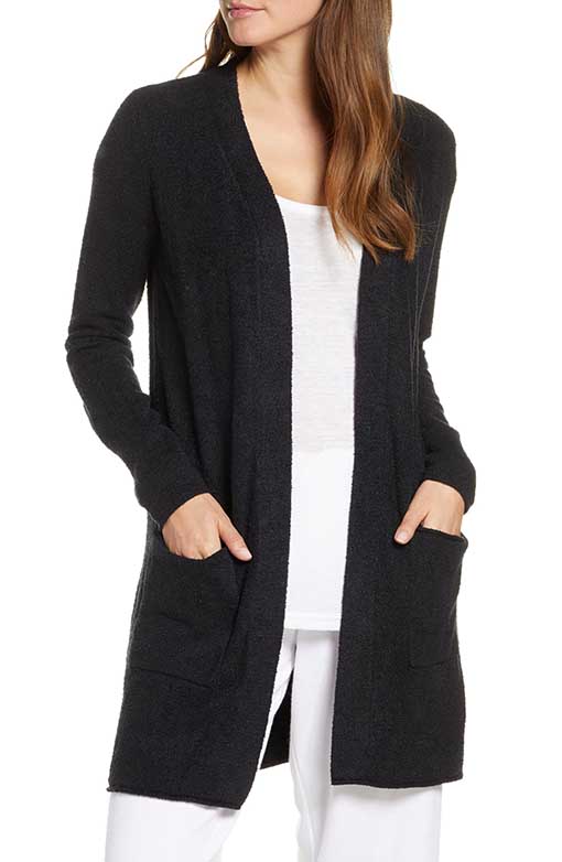 Barefoot Dreams CozyChic™ Lite Long Cardigan Black 2019 nordstrom anniversary sale