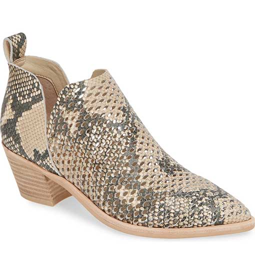 DOLCE VITA Shep Perforated Bootie Black White Snake Print 2019 nordstrom anniversary sale 