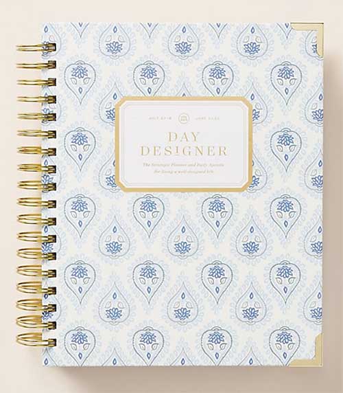 Day Designer Paisley 12-Month Planner Blue Motif 2019-2020 planners agendas 
