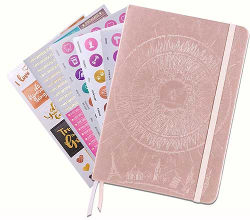 Freedom Mastery Law of Attraction Daily Planner - Deluxe Day Calendar and Gratitude Journal to Increase Productivity, Happiness & Time Management - Non Dated, A5 Rose Gold Hardcover Bonus Stickers 2019-2020 planners