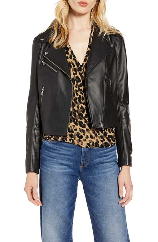 Halogen Leather Moto Jacket Black 2019 nordstrom anniversary sale