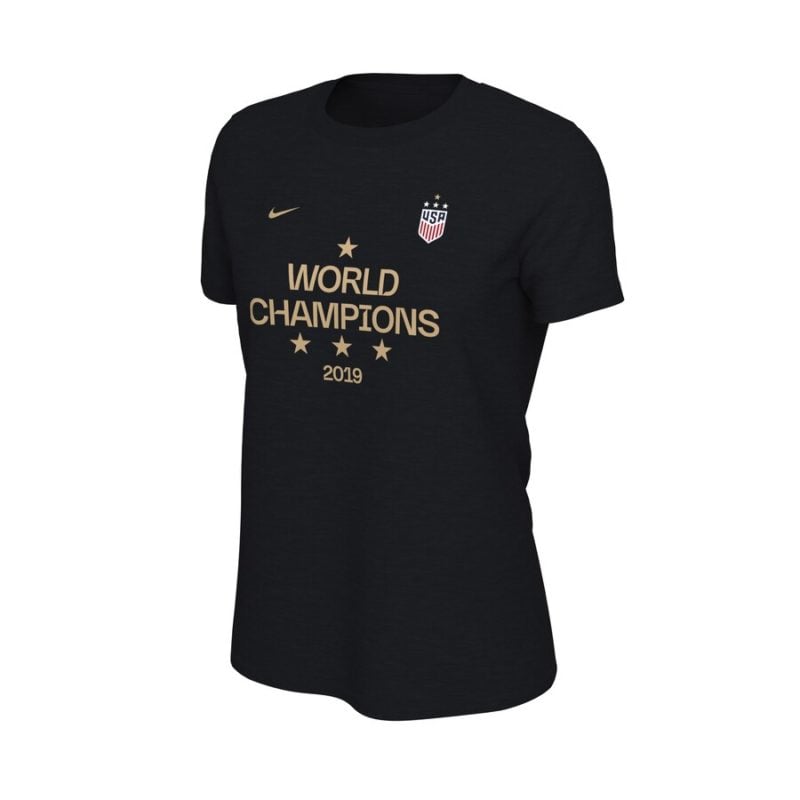 Nike USWNT Women's Black 2019 FIFA Women's World Cup Champions Podium Performance T-Shirt 2019 us women's fifa world cup champions shirt