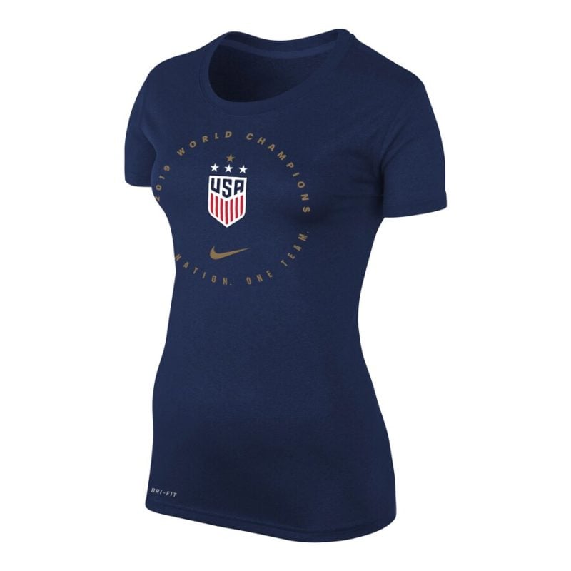 Nike USWNT Women's Navy 2019 FIFA Women's World Cup Champions Legend T-Shirt us womens fifa world cup