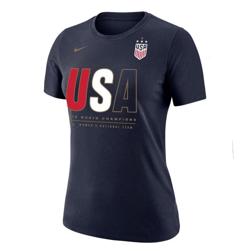 Nike USWNT Women's Navy 2019 FIFA Women's World Cup Champions T-Shirt USA Red, White Blue us womens