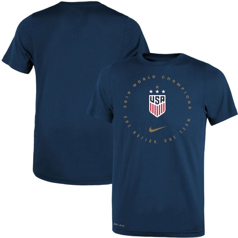 Nike USWNT Youth Navy 2019 FIFA Women's World Cup Champions Legend T-Shirt blue usa 