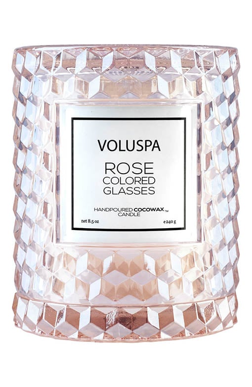 VOLUSPA Roses Icon Cloche Cover Candle Rose Colored Glasses garden rose candles floral flower
