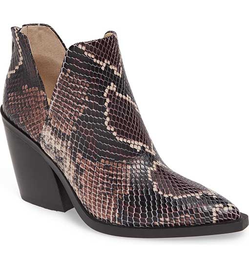 Vince Camuto Gigietta Bootie Mauve Multi Embossed Leather Snake Skin Print 2019 nordstrom anniversary sale