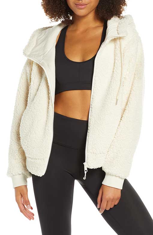 ZELLA Farrah Hooded Fleece Jacket Ivory Dove 2019 nordstrom anniversary sale