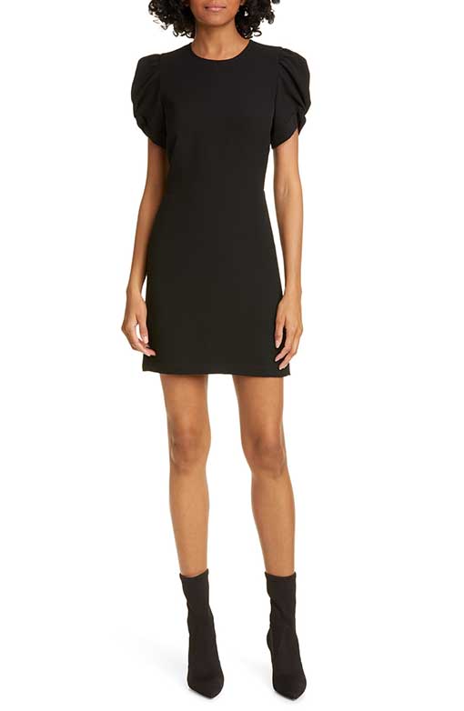 A.L.C. Brinley Puff Sleeve Minidress Black puff sleeve dresses