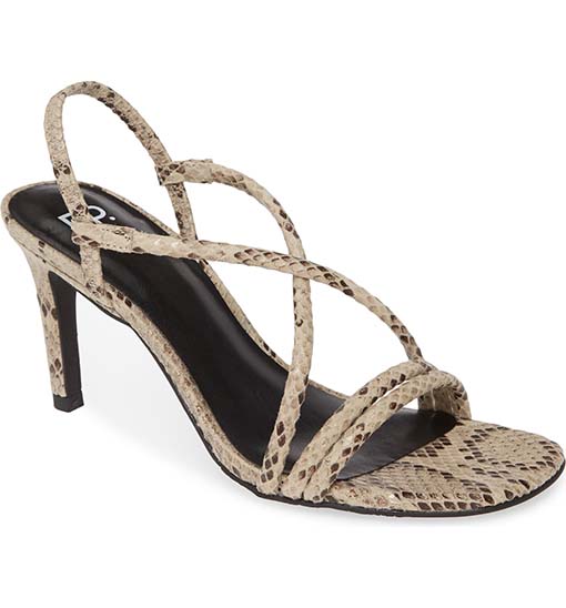 BP Billy Strappy Sandal Natural Snake Faux Leather snake print sandals