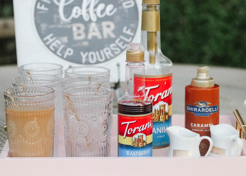 Lifestyle expert and blogger, Candie Anderson believes in having Torani syrups on hand at all times! She uses them to flavor the coffee on her coffee bar. 