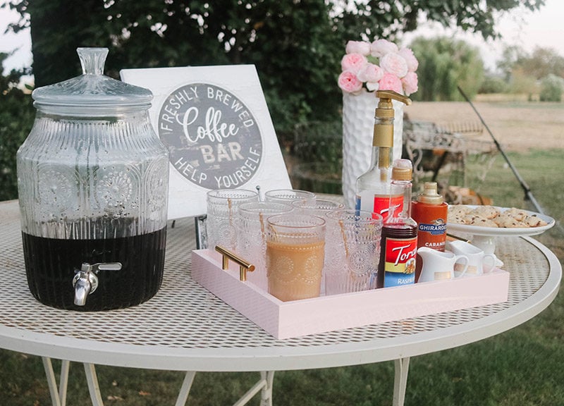 Lifestyle expert, blogger and former barista Candie Anderson shares the secret to making a fun and festive vintage chic outdoor coffee bar in the garden!