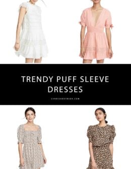 Puff sleeve dresses are one of the hottest fashion trends for summer and fall 2019! Style expert and fashion blogger, Candie Anderson has the scoop on 20 of the best puff sleeve dresses in every style, color, print and price range. They're perfect for nearly every occasion.