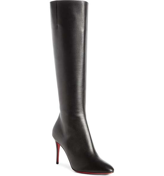 CHRISTIAN LOUBOUTIN Eloise Knee High Boot Black knee high boots women
