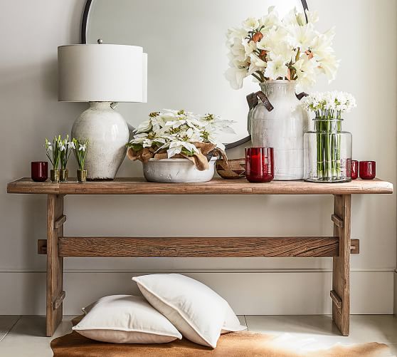 Pottery Barn EASTON RECLAIMED WOOD CONSOLE TABLE pottery barn fall sale