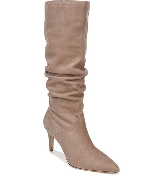 VIA SPIGA Garance Knee High Boot Blush Suede knee high boots fall winter women