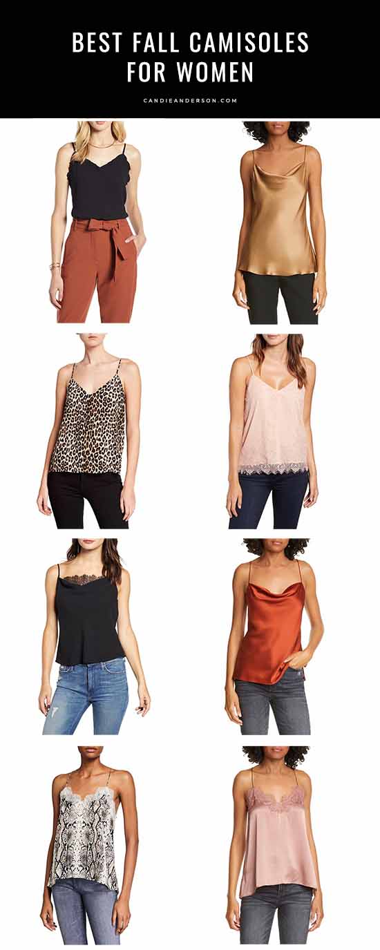 Style blogger, influencer and journalist Candie Anderson has the scoop on 25 of the best fall camisoles in every trend, style, color, print and price range. She also shared tips on how you can pair them with your fall wardrobe whether the weather has started cooling down or it's still hot in your area.