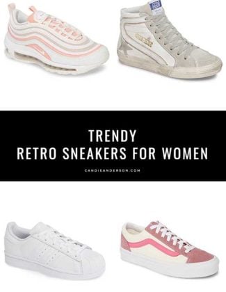 Style blogger, influencer and journalist Candie Anderson has the scoop on 19 trendy retro sneakers for women in a variety of styles and price ranges!