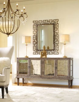 Hooker Furniture Derreth Antiqued Mirrored Console horchow sale