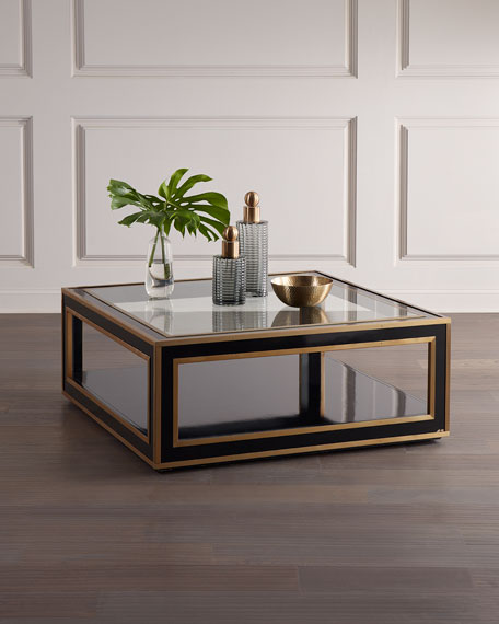 Hooker Furniture Wallburger Coffee Table Black Gold cocktail table horchow sale