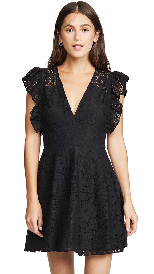 La Maison Talulah Closer to You Mini Dress Black Lace fall dresses