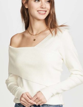 Line & Dot Sylvie Sweater Ivory fall winter sweaters women