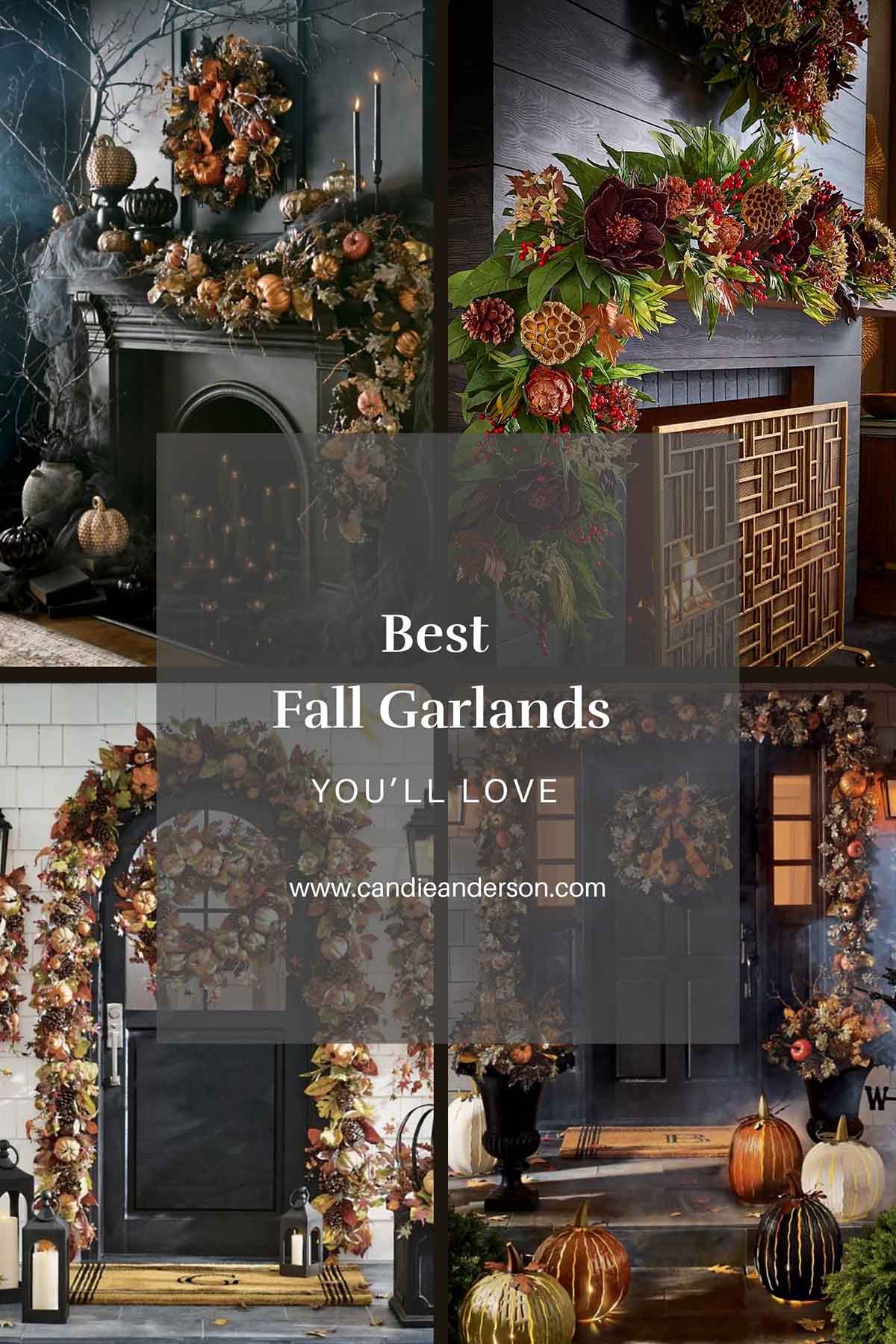 Lifestyle expert, journalist and interior design blogger Candie Anderson of candieanderson.com has the scoop on the best fall garlands for Halloween and Thanksgiving.