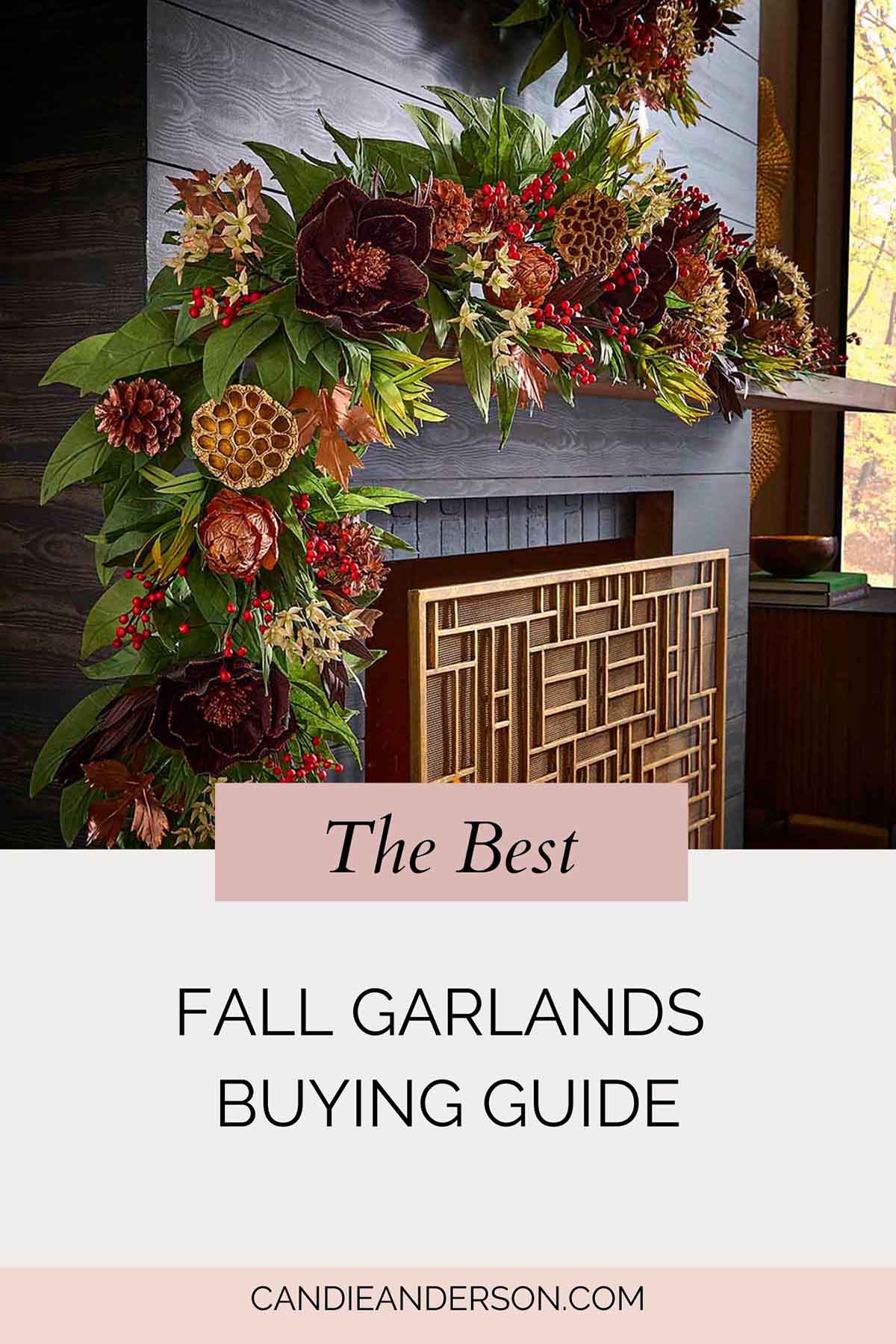Lifestyle expert, journalist and interior design blogger Candie Anderson of candieanderson.com has the scoop on the best fall garlands buying guide for Halloween and Thanksgiving.