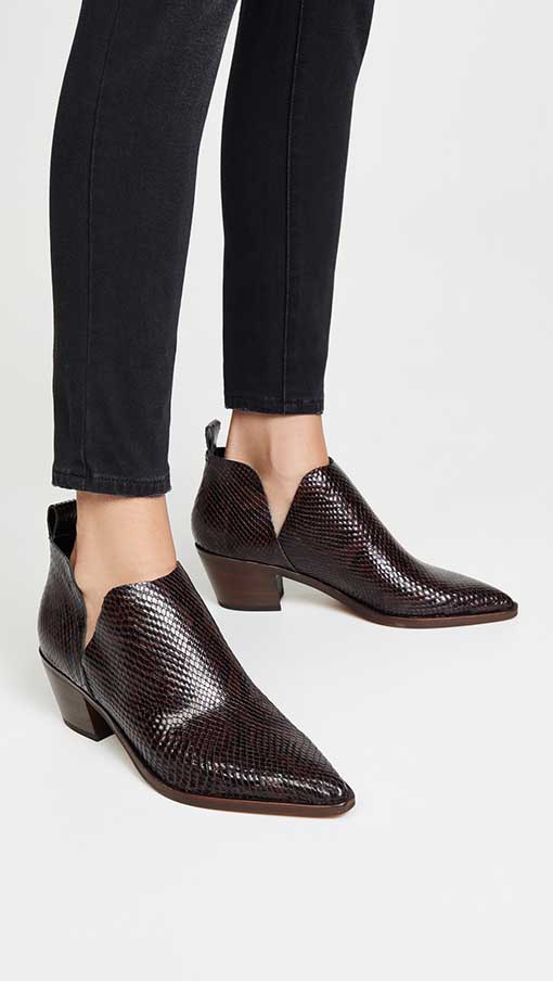 Dolce Vita Sonni Block Heel Booties Espresso ankle boots women