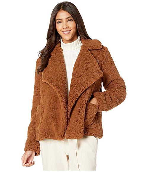 Jack By BB Dakota Women's Soft Skills Faux Fur Wubby Jacket Camel copper black friday sale