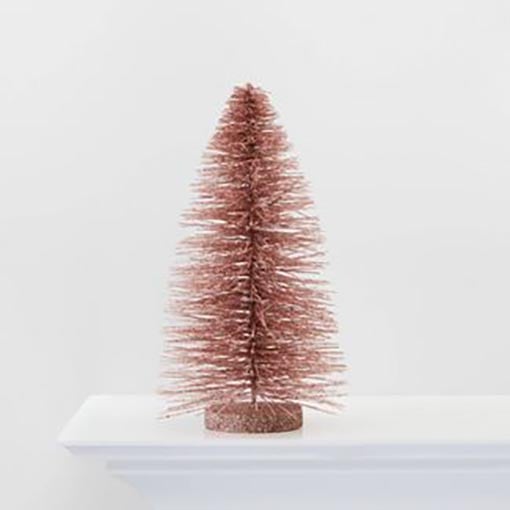 Large Bottle Brush Tree Decorative Figurine - Wondershop™ blush pink holiday decor