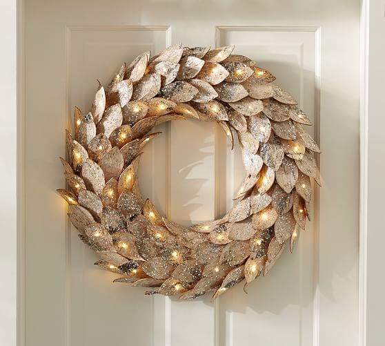 Pottery Barn LIT BIRCH WREATH holiday wreaths 