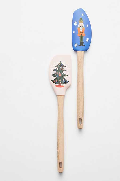 Rifle Paper Co. for Anthropologie Nutcracker Spatula Christmas Tree blush pink holidays holiday decor