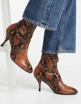 Stuart Weitzman Verona 80mm Boots Camel snake print boots booties women