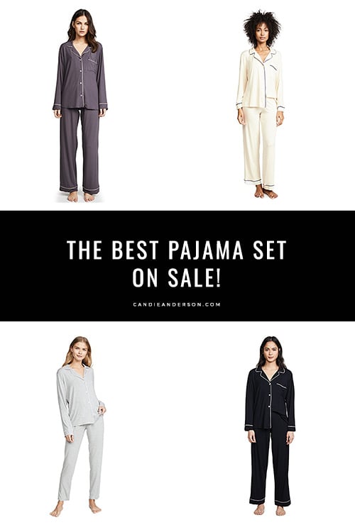 Style expert, journalist and fashion blogger, Candace Rose Anderson of the blog Candie Anderson (candieanderson.com) has the scoop on the best Eberjey Gisele pajama set for women! They're currently up to 25% off at the 2019 Shopbop Black Friday Sale.