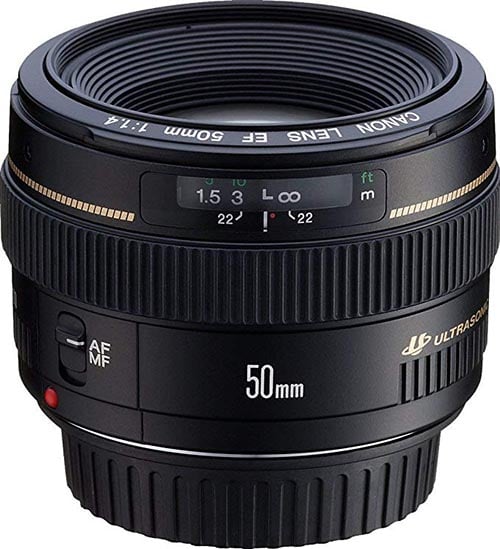 Canon EF 50mm f/1.4 USM Standard & Medium Telephoto Lens for Canon SLR Cameras - Fixed