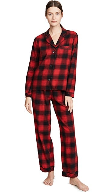 Madewell Flannel PJ Set Babylon Buffalo red black buffalo check