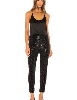 NBD Emberly Pant Black snake print sequin pants women
