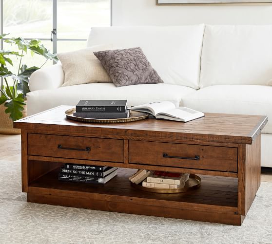 Pottery Barn Novato Reclaimed Wood Coffee Table reclaimed pine spring 2020 sale