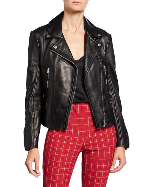 21 Classic Black Leather Biker Jackets EVERY Woman Needs - Candie Anderson