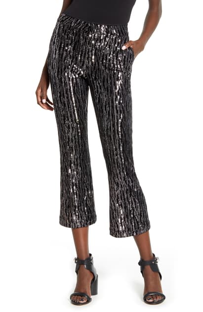 ZADIG & VOLTAIRE Polis Velours Sequin Ankle Pants Noir