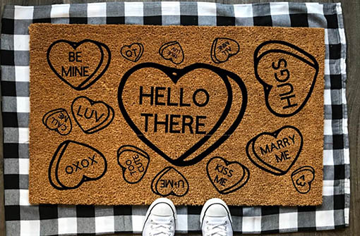 CoastandCactus Sweetheart Valentine’s Day Doormat doormats