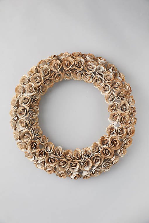 Iron Rosebud Wreath White Patina valentines day wreaths