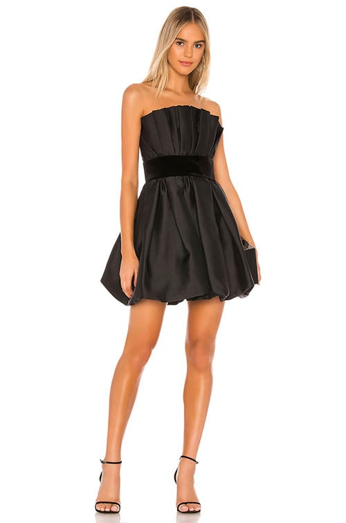 Jay Godfrey Lola Dress Black pleated strapless dresses